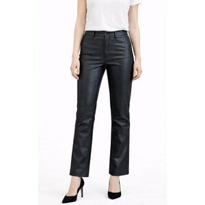 Vintage 100% Leather Country Road black high rise pant xs